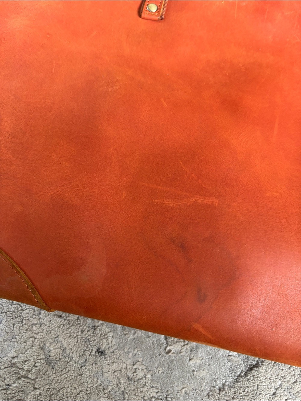 Everyday Leather Tote in Burnt Orange - Picture 2 of 8